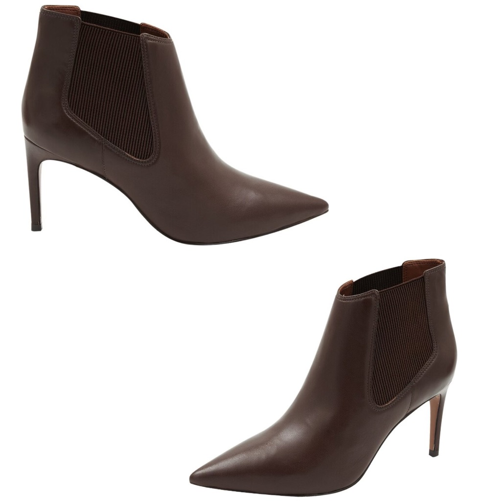 Bcbgmaxazria Women's Lila Pointed Toe Bootie Dark Brown Casual Classic Style